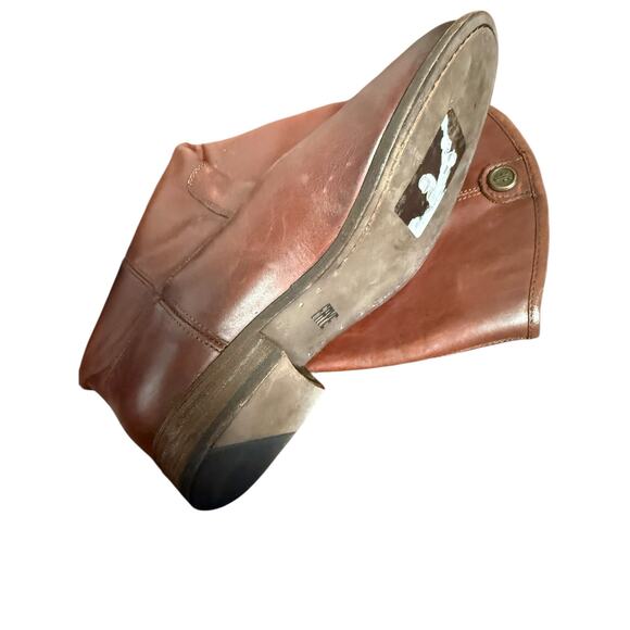 Frye Melissa Button Brown Leather Equestrian Fall Riding Boots Women’s Size 9 - Picture 10 of 11